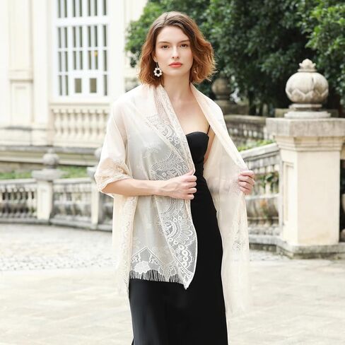 Shawls Wraps for Women Evening Dresses Summer Lace Shawl for Wedding in Saudi Arabia