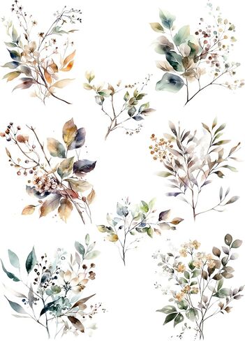 Floral Hearts Rice Paper, 11.5 x 16 inch (1pc) - Mulberry Paper for Decoupage Furniture Print Crafts in Saudi Arabia