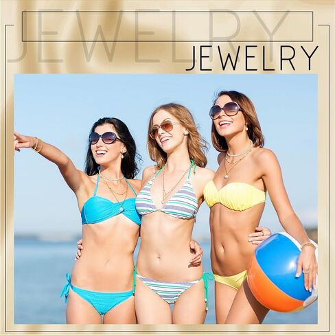 Tondiamo 17 Pcs Gold Pearl Rhinestone Jewelry Set for Women Gold Plated Pearl Layer Charm Necklace Bracelets Earrings Rings Trendy Jewelry Set for Women Valentine's Day Wedding Gifts in Saudi Arabia