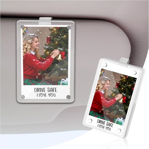 1 مجموعة صورة للسيارة مع مقاطع Sun Visor Clips للسيارات ، 3 في مقطع القناع للسيارات الاكريليك يظهر النصب التذكاري ، ديكور مخصص للسيارات ، إطار صورة مناسب لجميع السيارات in Kuwait