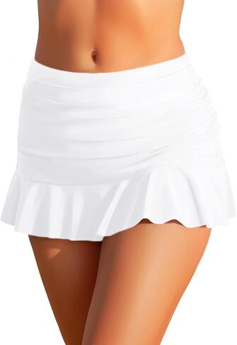 DACI LIMAN'S MID RISE SWIM SKIRT - RUCHED RUCHED SWIMSULT SWITER STUME SUB SAB BIKINI SKIRT BOTTOM 2025 in Kuwait