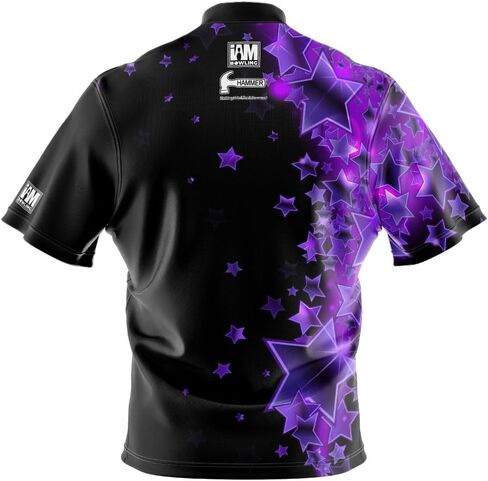Logo Infusion I AM Bowling Jersey Short Sleeve Sash Collar 2135-HM Made in USA Hammer in Saudi Arabia