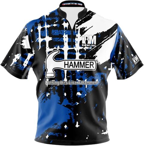 Logo Infusion I AM Bowling Jersey Short Sleeve Sash Collar 2125-HM Made in USA Hammer in Saudi Arabia