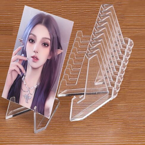 10PCS Triangle Display Stands Display Easel Holder Plastic Display Easel Rack for Gamr Card, Post Card, Medal in Saudi Arabia