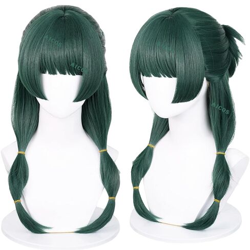 Aicos MaoMao Cosplay Wigs for Women Dark Green Anime Wig with Bangs for Daily Hallloween Costume Party in Saudi Arabia