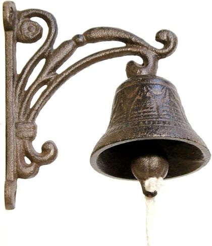 Vintage Rustic Cast Iron Bell - Dinner Bell - Wall Mounted Door Bell - Decorative Outdoor Bell in Saudi Arabia