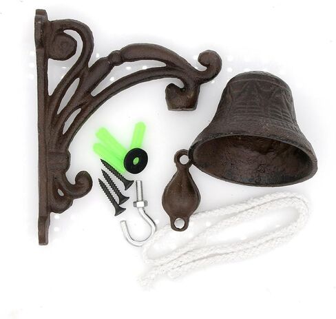 Vintage Rustic Cast Iron Bell - Dinner Bell - Wall Mounted Door Bell - Decorative Outdoor Bell in Saudi Arabia