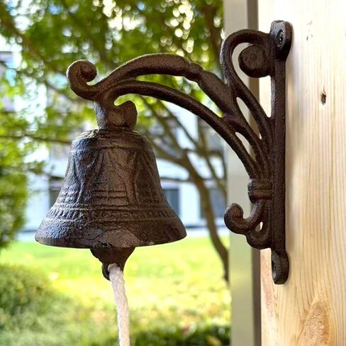 Vintage Rustic Cast Iron Bell - Dinner Bell - Wall Mounted Door Bell - Decorative Outdoor Bell in Saudi Arabia