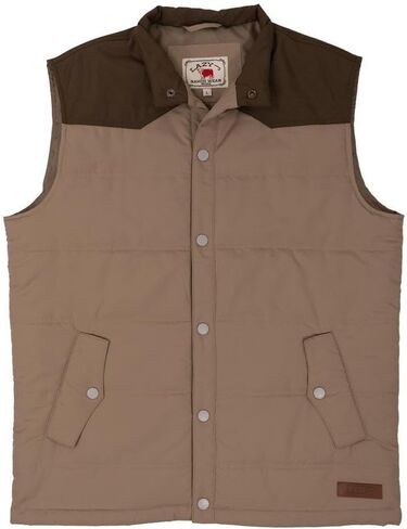 Lazy J Ranch Wear Retro Arena Vest - Brown - Men's Puffer Vest - Western Outerwear for Men in Saudi Arabia