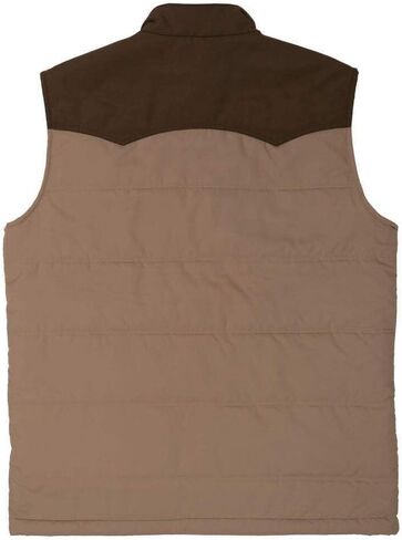 Lazy J Ranch Wear Retro Arena Vest - Brown - Men's Puffer Vest - Western Outerwear for Men in Saudi Arabia