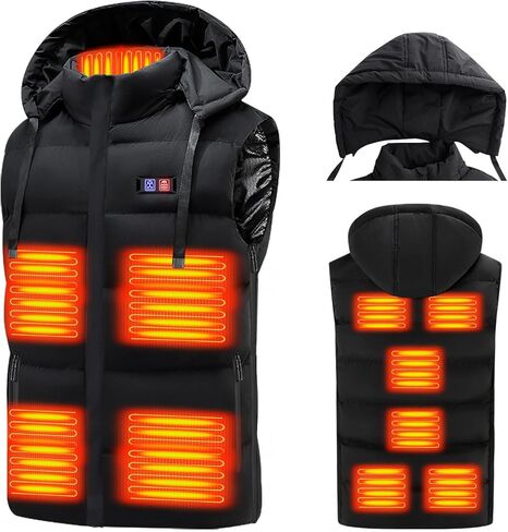 سترة ساخنة، سترة 11 منطقة ساخنة، سترة كهربائية دافئة سريعة التسخين 3s للرجال، لا تتضمن بطارية in Kuwait