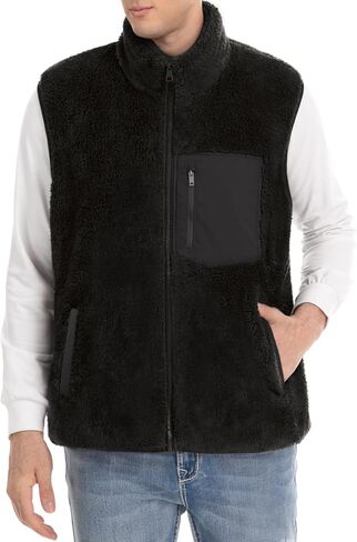 Men's Fleece Vest, Warm Polar Sleeveless Jacket Casual Lightweight Winter Outerwear in Saudi Arabia