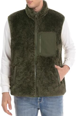 Men's Fleece Vest, Warm Polar Sleeveless Jacket Casual Lightweight Winter Outerwear in Saudi Arabia