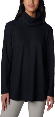 Columbia Women's Holly Hideaway Waffle Cowl Neck Pullover, Dark Stone, Small in Saudi Arabia
