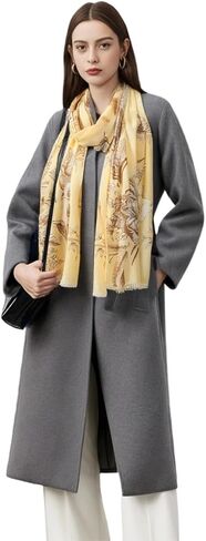 Cashmere-soft Mercerized wool Shawl Pashmina Lightweight Travel Wrap & Evening Scarf |Office |Wedding in Saudi Arabia