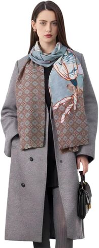 Cashmere-soft Mercerized wool Shawl Pashmina Lightweight Travel Wrap & Evening Scarf |Office |Wedding in Saudi Arabia
