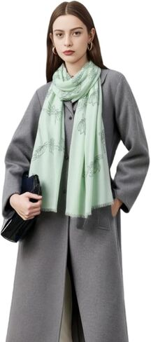 Cashmere-soft Mercerized wool Shawl Pashmina Lightweight Travel Wrap & Evening Scarf |Office |Wedding in Saudi Arabia