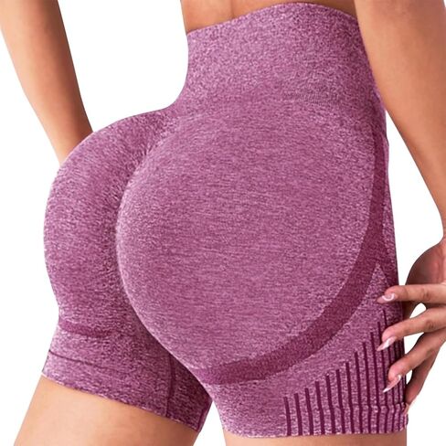 Women's high-Waisted Athletic Shorts, Breathable, Tummy-Controlling - Seamless in Saudi Arabia