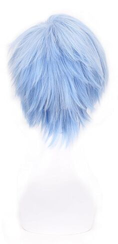 Simpleyourstyle Ice Blue Anime Cosplay Wigs Short Heat Resistant Synthetic Full Wigs for Men 30cm 11.8inch 160g in Saudi Arabia
