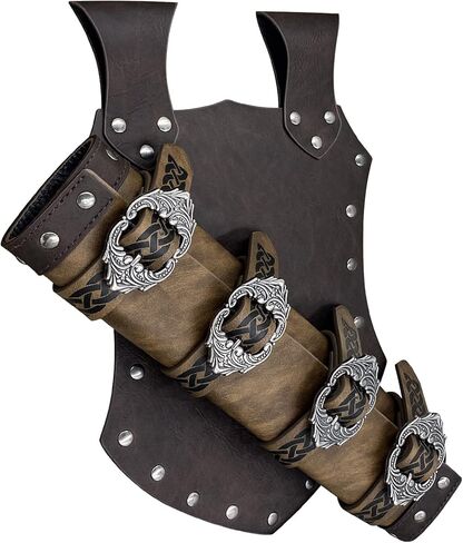 HiiFeuer Medieval Faux Leather Sword Frog, Vintage Middle Ages Sword Holster, Mercenary Knight Adjustable Dagger Holster in Saudi Arabia
