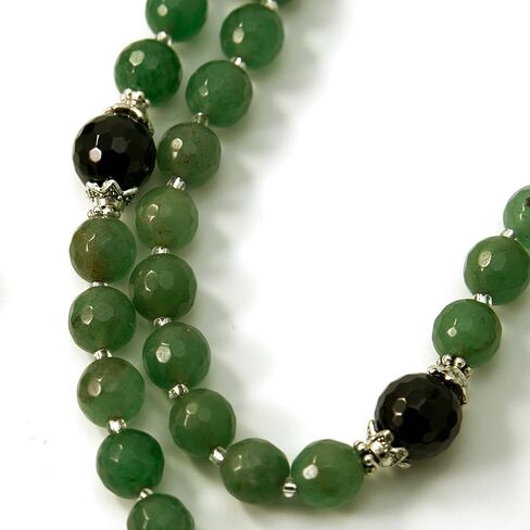 Catholic Prayer Beads Aventurine Agate Gemstone Rosary with Metal Cross Blessed with Anointing Oil (Not a Necklace) in Saudi Arabia