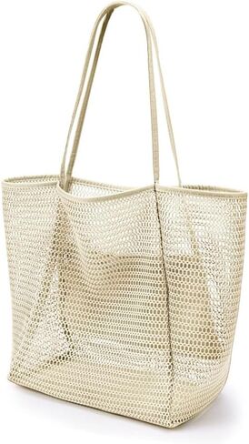 Beach Bag, Mesh Tote Bags for Womens, Summer Shoulder Handbag for Pool Beach Travel Vacation in Saudi Arabia