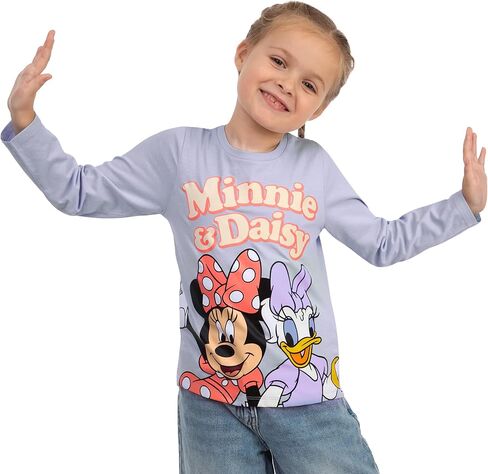 Disney Minnie Mouse Shirt, Daisy Duck and Minnie Mouse Shirts for Girls, Girls Long Sleeve Shirt in Saudi Arabia