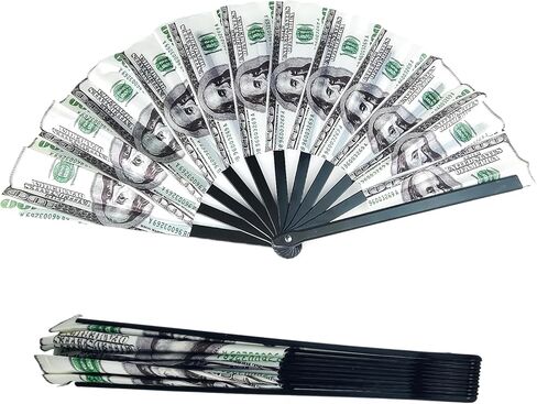Decorative Folding Hand Fan, Rave Fan, Fans for Line Dancing, Money Fans, for Edm, Music Festival, Cosplay, Event, Party, Club, Dance, Decoration, Gift in Saudi Arabia