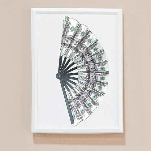 Decorative Folding Hand Fan, Rave Fan, Fans for Line Dancing, Money Fans, for Edm, Music Festival, Cosplay, Event, Party, Club, Dance, Decoration, Gift in Saudi Arabia