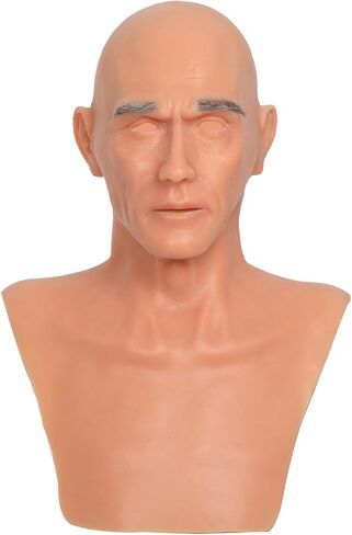 Charles Silicone Head Mask Realistic Old Man Face Masks Cosplay Prank Costume Props Masquerade in Kuwait
