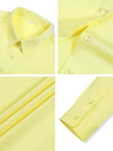 Women's Stretch Long Sleeve Button Down Dress Shirts Solid Business Casual Work Blouse (Classic, Cropped & Tall) in Saudi Arabia