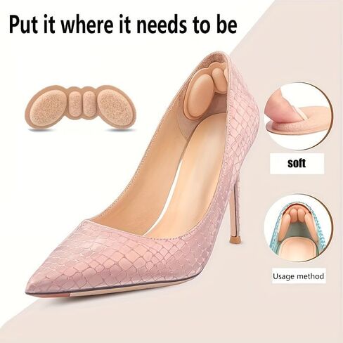 10 Pairs Black Heel Pads for Shoes Suitable for Men and Women's Shoes That are Too Large, Prevent Heel Slip and Blister Pain Protection in Saudi Arabia