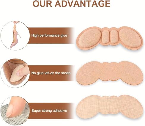 10 Pairs Black Heel Pads for Shoes Suitable for Men and Women's Shoes That are Too Large, Prevent Heel Slip and Blister Pain Protection in Saudi Arabia