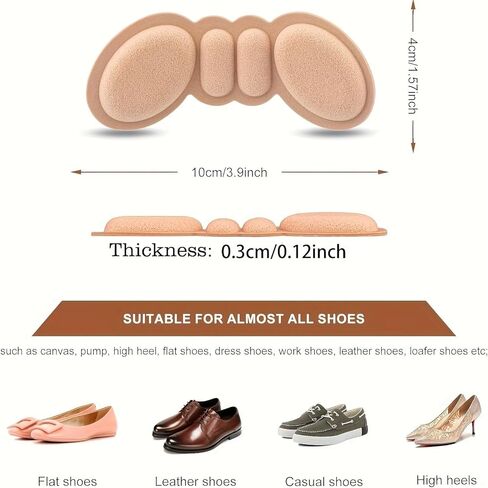 10 Pairs Black Heel Pads for Shoes Suitable for Men and Women's Shoes That are Too Large, Prevent Heel Slip and Blister Pain Protection in Saudi Arabia