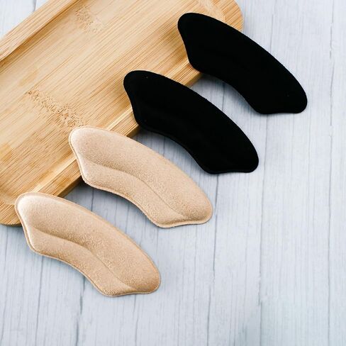 4 Pcs Heel Pads for Shoes Heel Grips Liner Cushions Inserts for Loose Shoes Heel Pads Snugs for Shoe Too Big Men Women Stop Heel Slip and Blister(Black) in Saudi Arabia