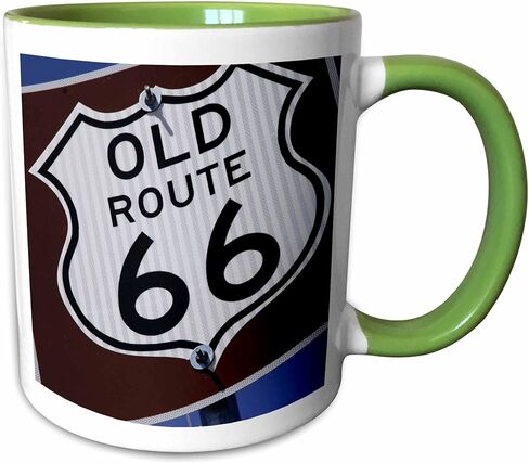 3drose endee New Mexico USA Route 66 "اثنين من القدح لهجة ، 11 أوقية ، الأزرق ، mug_191261_6 in Kuwait