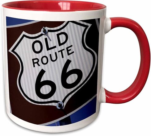 3dRose Endee New Mexico USA Route 66" Two Tone Mug, 11 oz, Blue,mug_191261_6 in Saudi Arabia