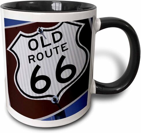 3dRose Endee New Mexico USA Route 66" Two Tone Mug, 11 oz, Blue,mug_191261_6 in Saudi Arabia