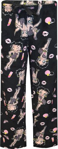 Womens Betty Boop Black Plush Lounge Pants in Saudi Arabia