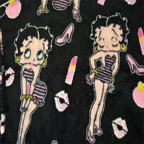 Womens Betty Boop Black Plush Lounge Pants in Saudi Arabia