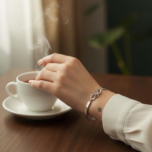 سوار LUXUS™ To My Daughter Infinity - سوار من الفضة الإسترليني قابل للتعديل للنساء والفتيات مع بطاقة رسالة عاطفية، هدية ذات معنى للحب والتشجيع في صندوق هدايا in Kuwait