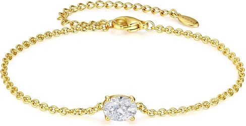 Birthstone Gold Bracelets for Women, Non-Tarnish Dainty 14K Gold Plated Bracelet Stack, Trendy Stackable Chain with Zircon Birthstone for Women Jewelry Gifts for Mom and Best Friend in Saudi Arabia