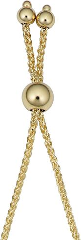 Kooljewelry 14k Yellow Gold Curved Bar Bolo Bracelet in Saudi Arabia