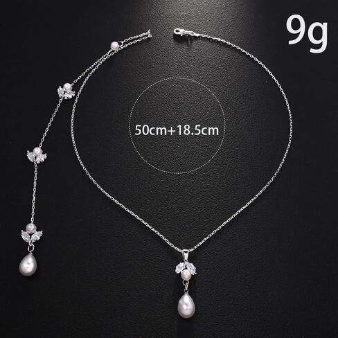 Pearl Backdrop Necklace for Backless Dress Back Necklace Wedding Bridal Rhinestone Pearl Back drop Dainty Chain Body Jewelry in Saudi Arabia