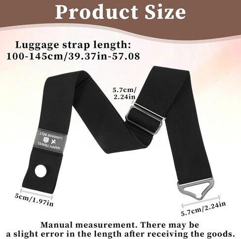 2-in-1 Travel Belt for Luggage Add a Bag Luggage Straps Adjustable Suitcase Straps Suitcase Belts with Alloy Buckle Elastic Bungees Belt for Airport Travel Accessories Carry On Bag Women Men in Saudi Arabia