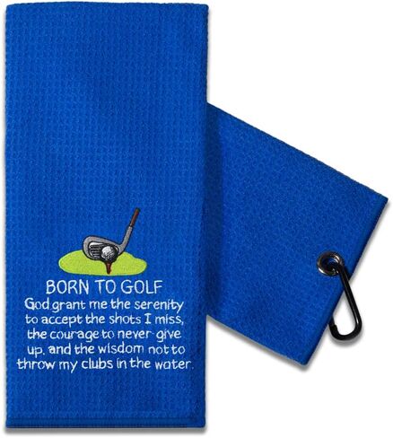TOUNER Funny Golf Towel Gift for Dad, Retirement Gifts for Men Golfer, Funny Golf Towel for Men, Embroidered Golf Towels for Golf Bags with Clip (Retirement Golf) in Saudi Arabia