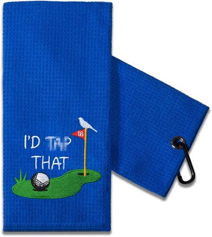 TOUNER Funny Golf Towel Gift for Dad, Retirement Gifts for Men Golfer, Funny Golf Towel for Men, Embroidered Golf Towels for Golf Bags with Clip (Retirement Golf) in Saudi Arabia
