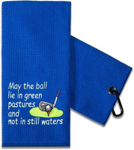 TOUNER Funny Golf Towel Gift for Dad, Retirement Gifts for Men Golfer, Funny Golf Towel for Men, Embroidered Golf Towels for Golf Bags with Clip (Retirement Golf) in Saudi Arabia