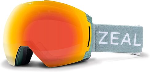 Zeal Optics Cloudfall XL Ski & Snowboard Goggle للرجال والنساء مع عدسة مكافأة قابلة للتبديل ، OTG ، مضاد للخلف ، Glades/Jade Mirror in Kuwait