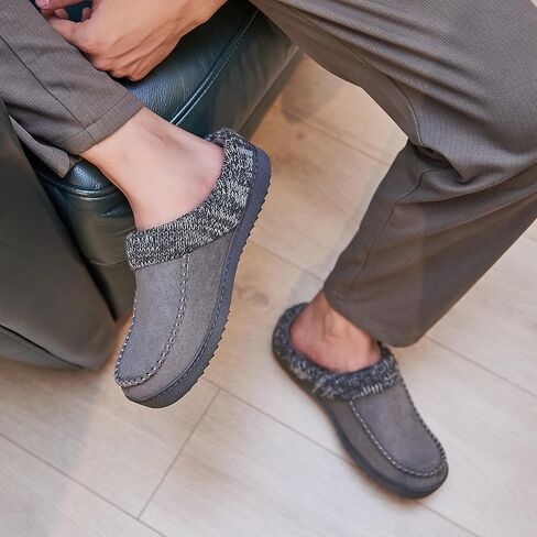 Men's Moccasin Slippers Clogs - House Slippers for Men with Arch Support and Memory Foam Insole, Indoor Outdoor Comfy House Shoes TAN Size 11 in Saudi Arabia
